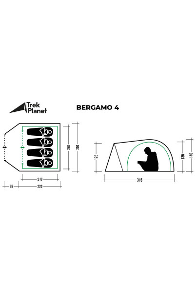 Палатка Trek Planet Bergamo 4 (70206) Палатка Trek Planet Bergamo 4 (70206)