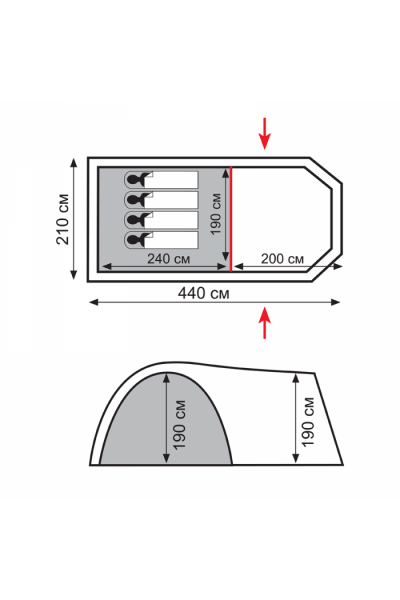 Палатка Totem Catawba 4 (V2) TTT-024 Палатка Totem Catawba 4 (V2) TTT-024