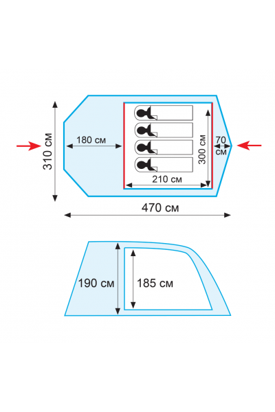 Палатка Tramp Baltic Wave 5 (V2)