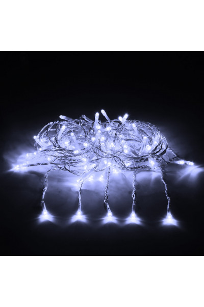 Светодиодная гирлянда для дома (холодный свет) Vegas Занавес 156 LED 12 нитей 1,5х1,5 м, 220V 55078 Светодиодная гирлянда для дома (холодный свет) Vegas Занавес 156 LED 12 нитей 1,5х1,5 м, 220V 55078