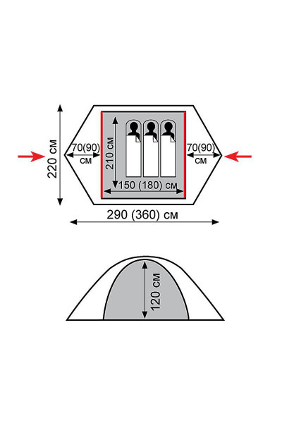 Палатка Tramp Peak 3 (V2) Палатка Tramp Peak 3 (V2)