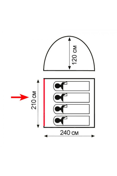 Палатка Totem Summer 4 (V2) TTT-029 Палатка Totem Summer 4 (V2) TTT-029