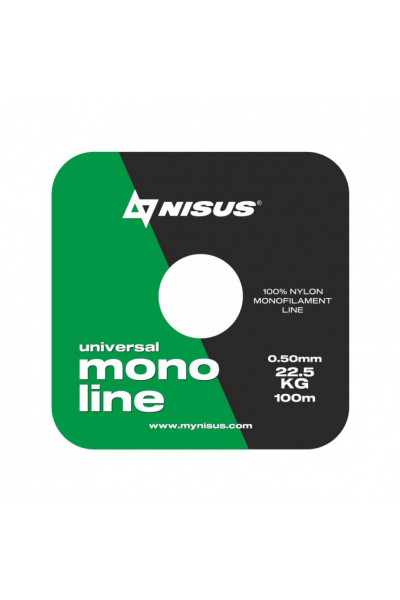 Леска Nisus Monoline 0,50мм 100м Green Nylon N-MG-050-100 Леска Nisus Monoline 0,50мм 100м Green Nylon N-MG-050-100