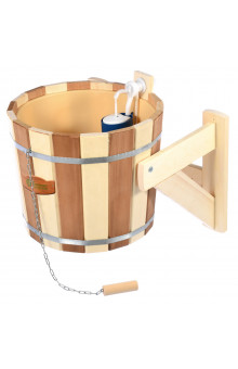 Обливное устройство для бани Банные Штучки Контраст с клапаном, липа 16 л 32422