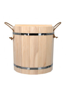 Запарник Банные Штучки С легким паром, с пластиковой вставкой и крышкой, липа 18 л 31144