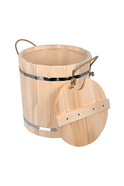 Запарник Банные Штучки С легким паром, с пластиковой вставкой и крышкой, липа 18 л 31144 Запарник Банные Штучки С легким паром, с пластиковой вставкой и крышкой, липа 18 л 31144